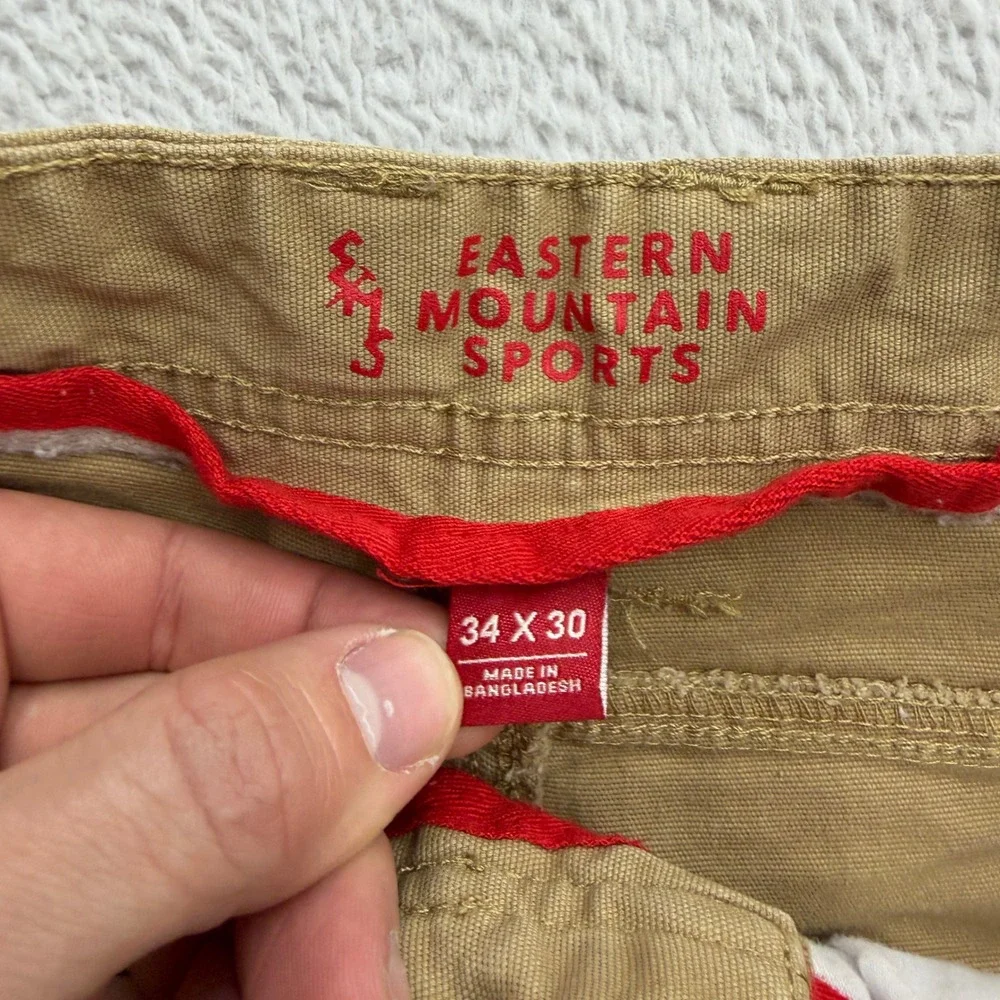 Eastern Mountain Sports Mens 34x30 Khaki Canvas Utility Work Pants S18M0846
